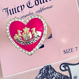 New Juicy Couture heart and crystal ring